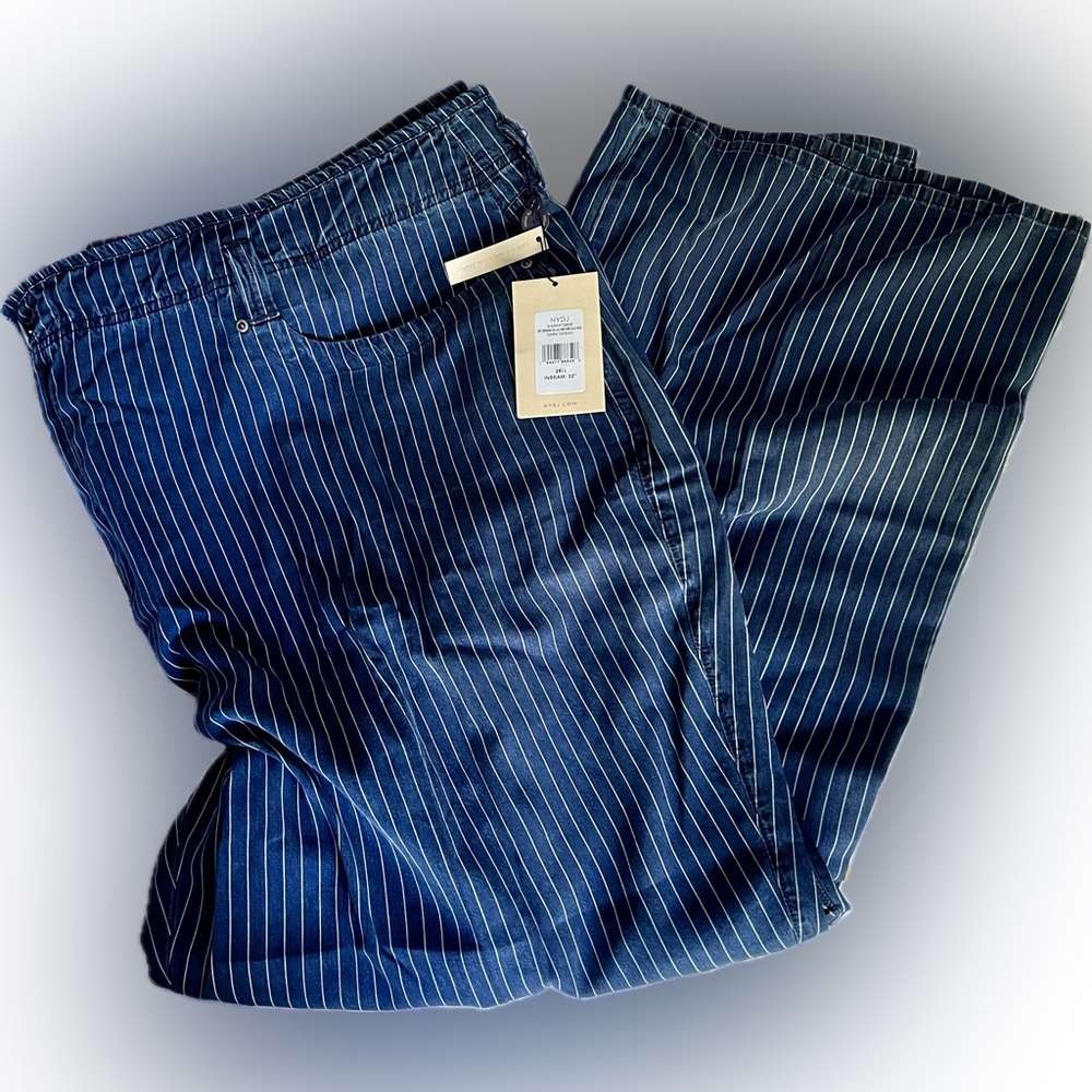 NYDJ Dark Ocean Striped Pants - Picture 5 of 6